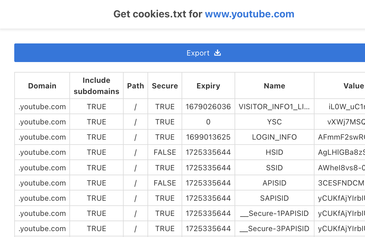extract cookie